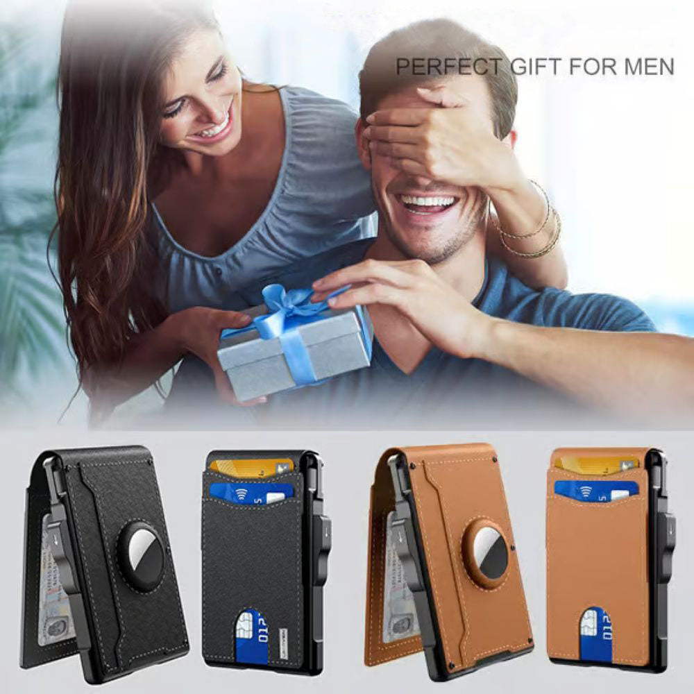 Pop-Up Slim Wallet for Men – RFID Leather Card Holder