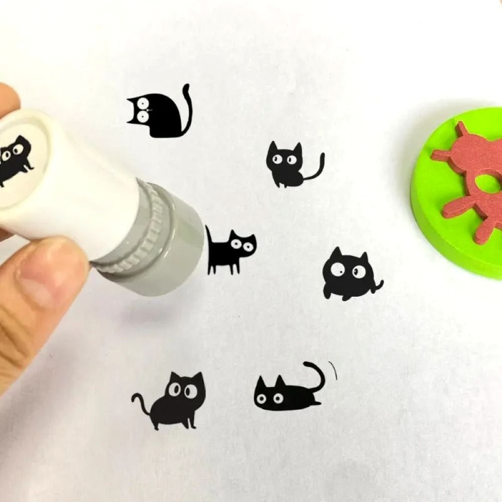 Cute Self-Inking Cat Stamps – 8 Playful Designs