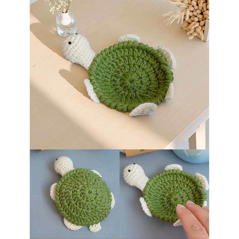 Cute Handmade Animal Crochet Coasters – Adorable Table Decor & Gift Idea