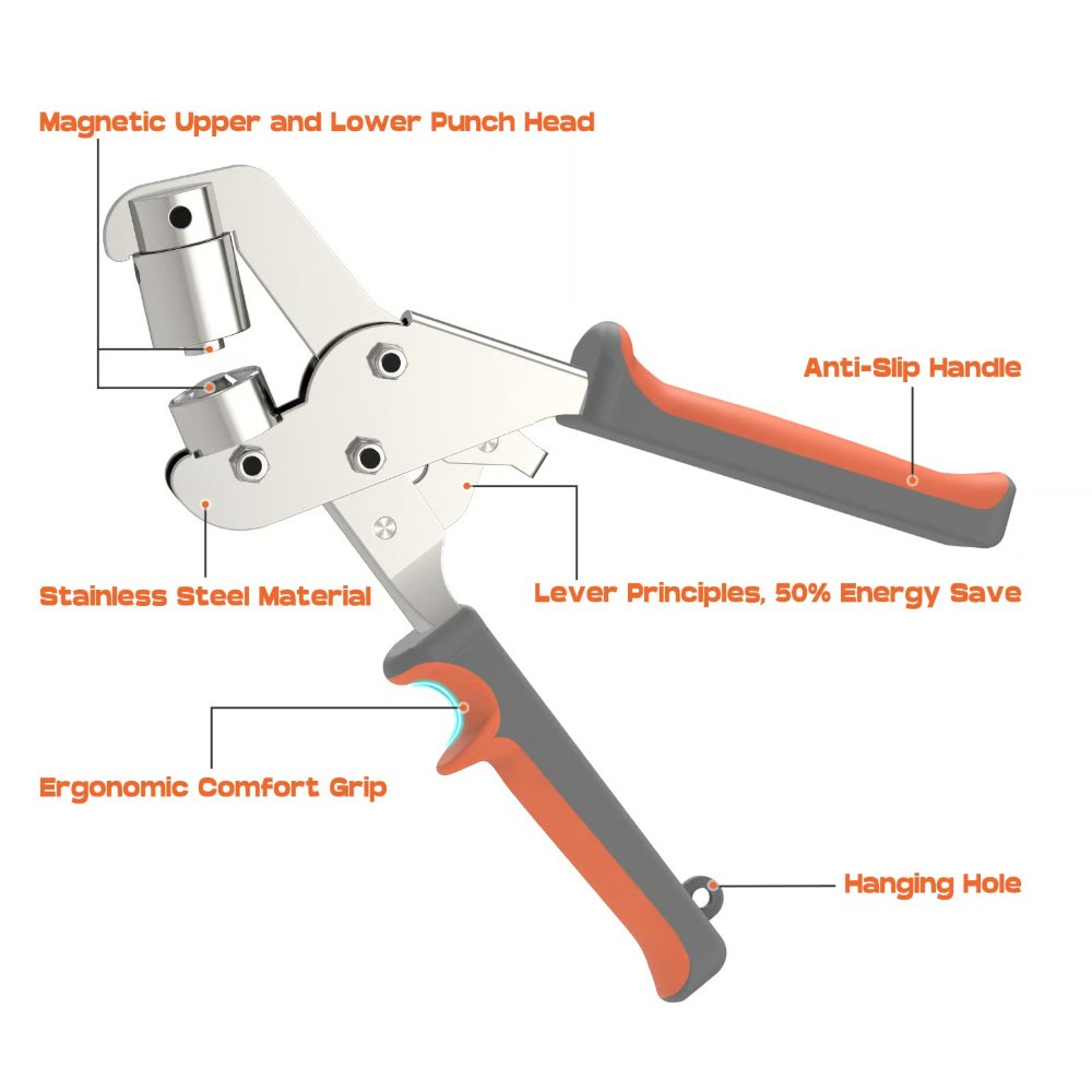 Professional Grommet Tool Kit | Heavy-Duty Eyelet Punch for Fabric, Leather & DIY