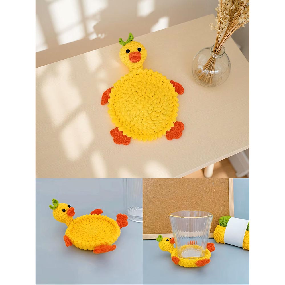 Cute Handmade Animal Crochet Coasters – Adorable Table Decor & Gift Idea