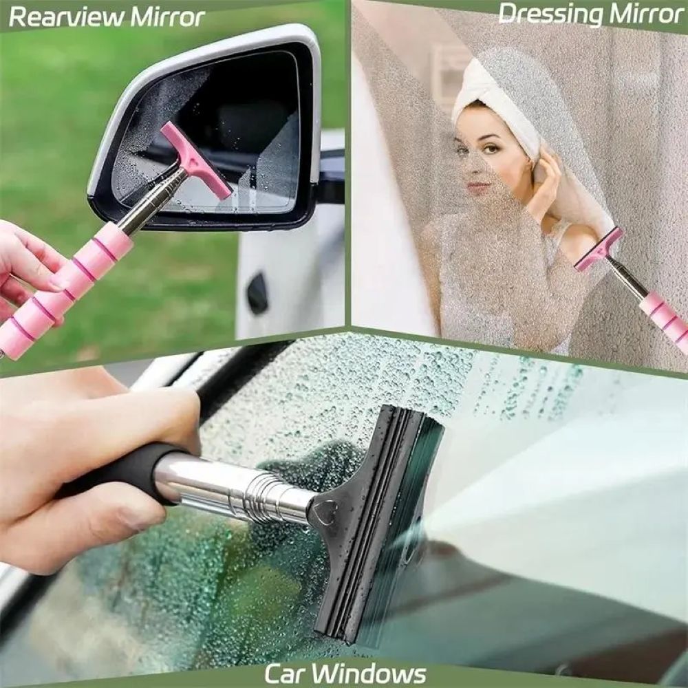Retractable Car Mirror Wiper – Clear Rain & Water Spots Instantly