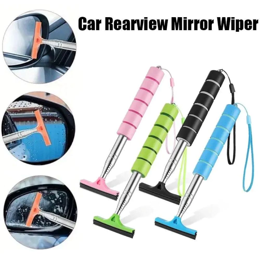 Retractable Car Mirror Wiper – Clear Rain & Water Spots Instantly
