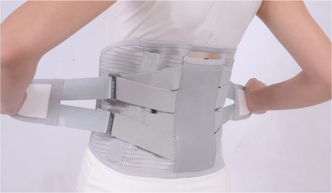 Rear view of LumbarMate with Steel lumbosacral support plates