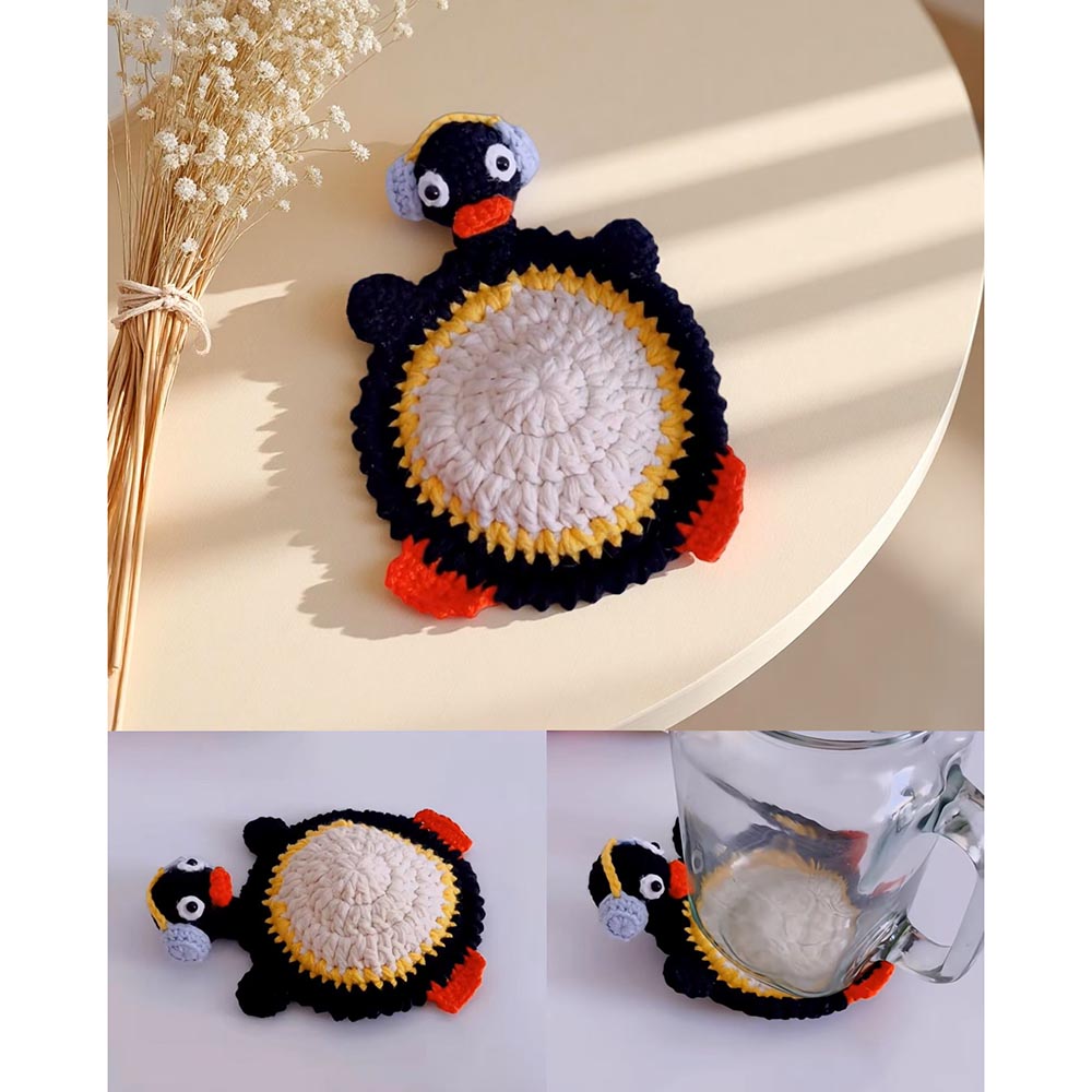 Cute Handmade Animal Crochet Coasters – Adorable Table Decor & Gift Idea