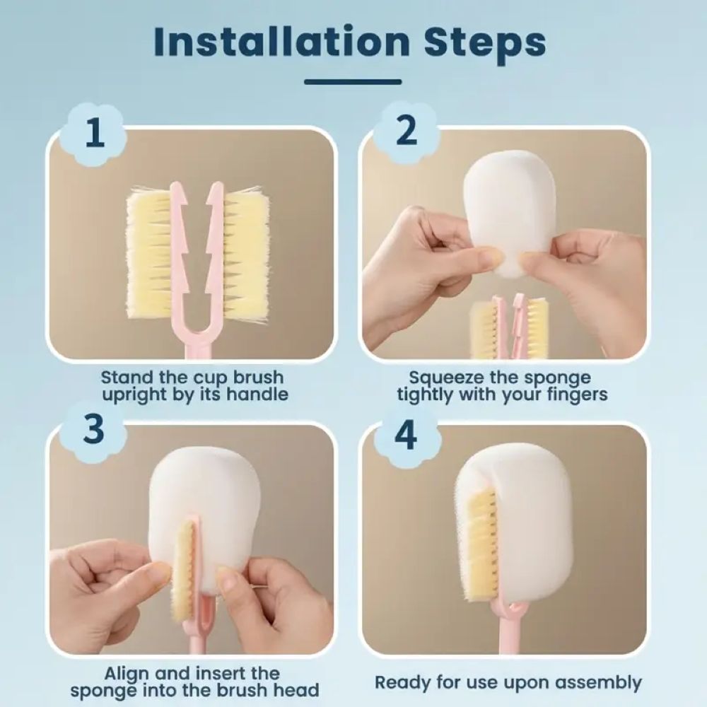 5-in-1 Bottle Cleaning Brush – Deep Clean Cups & Straws