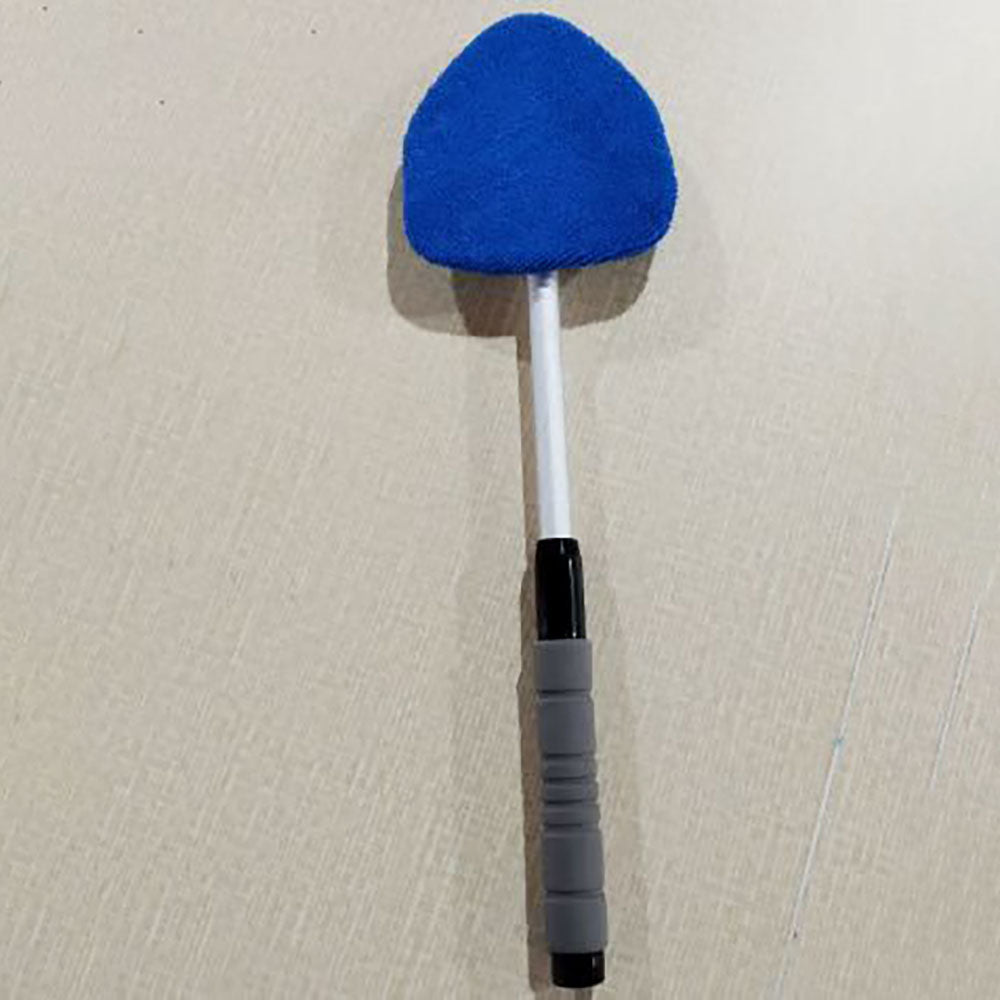 Windshield Cleaning Tool, Microfiber Car Window Cleaner with 4 Reusable and Washable Microfiber Pads and Extendable Handle