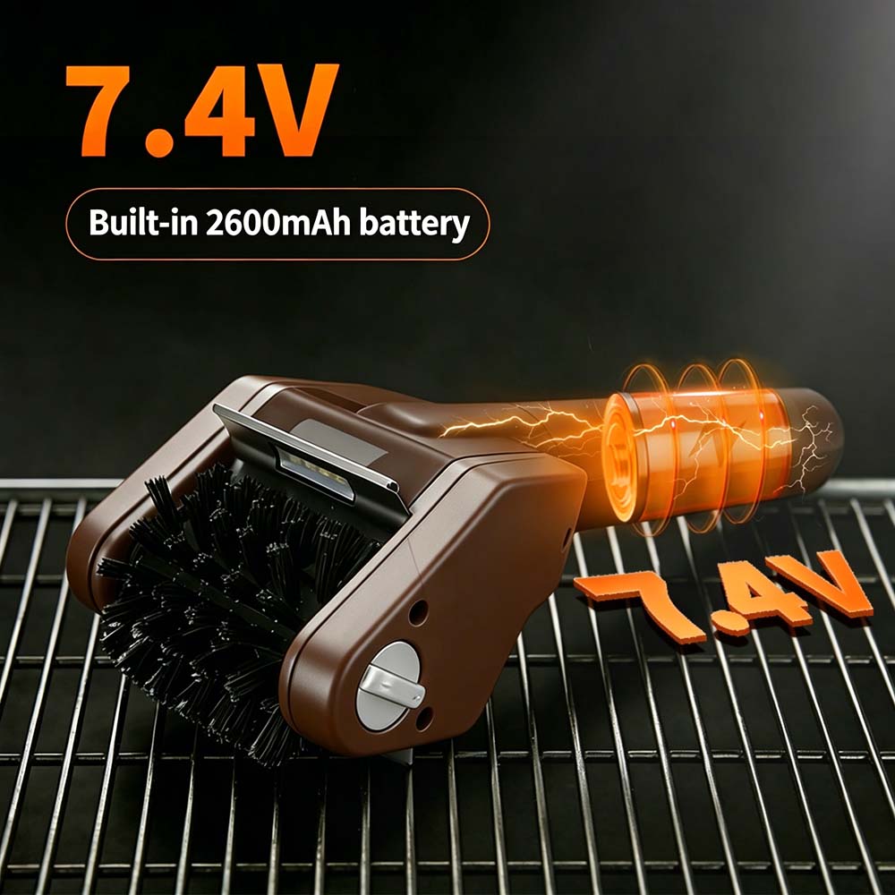 Cordless Electric BBQ Grill Brush – 700RPM Power Cleaning, Bristle-Free & Safe