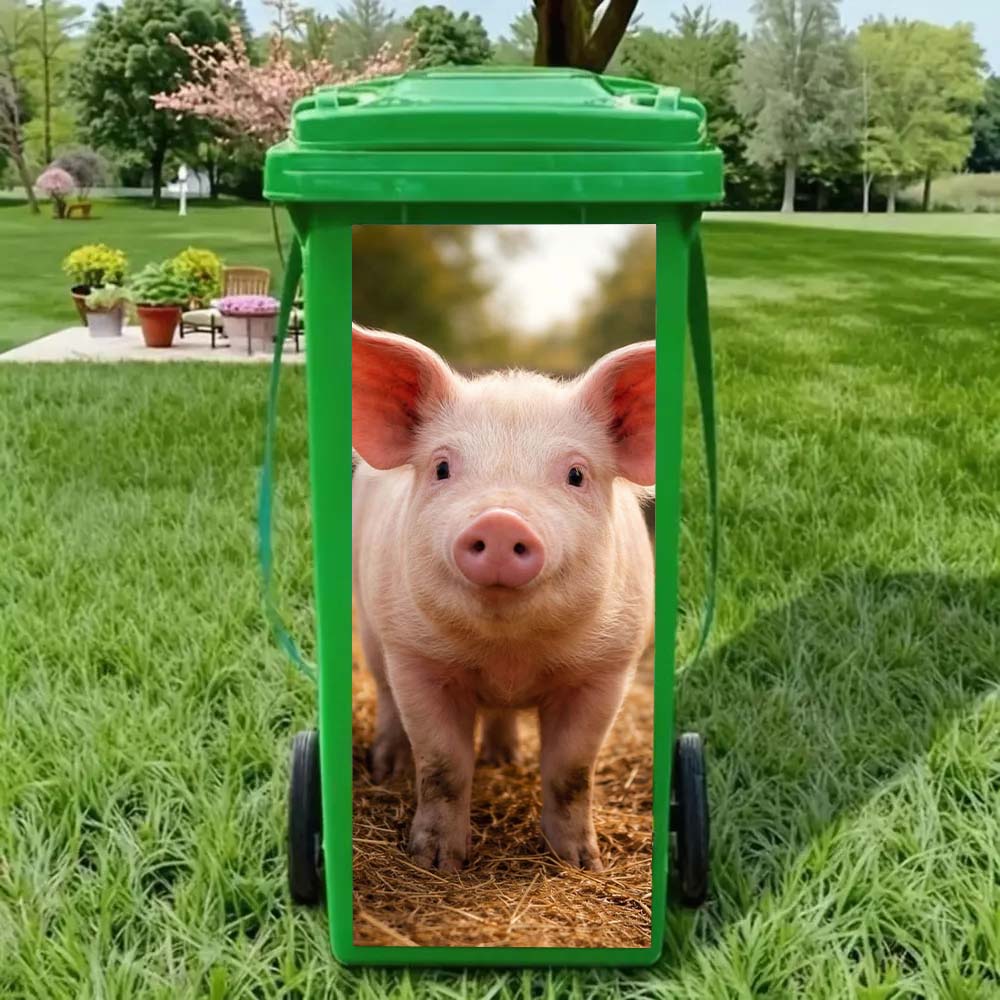 Funny Animal Bin Sticker – Make Your Trash Can Stand Out
