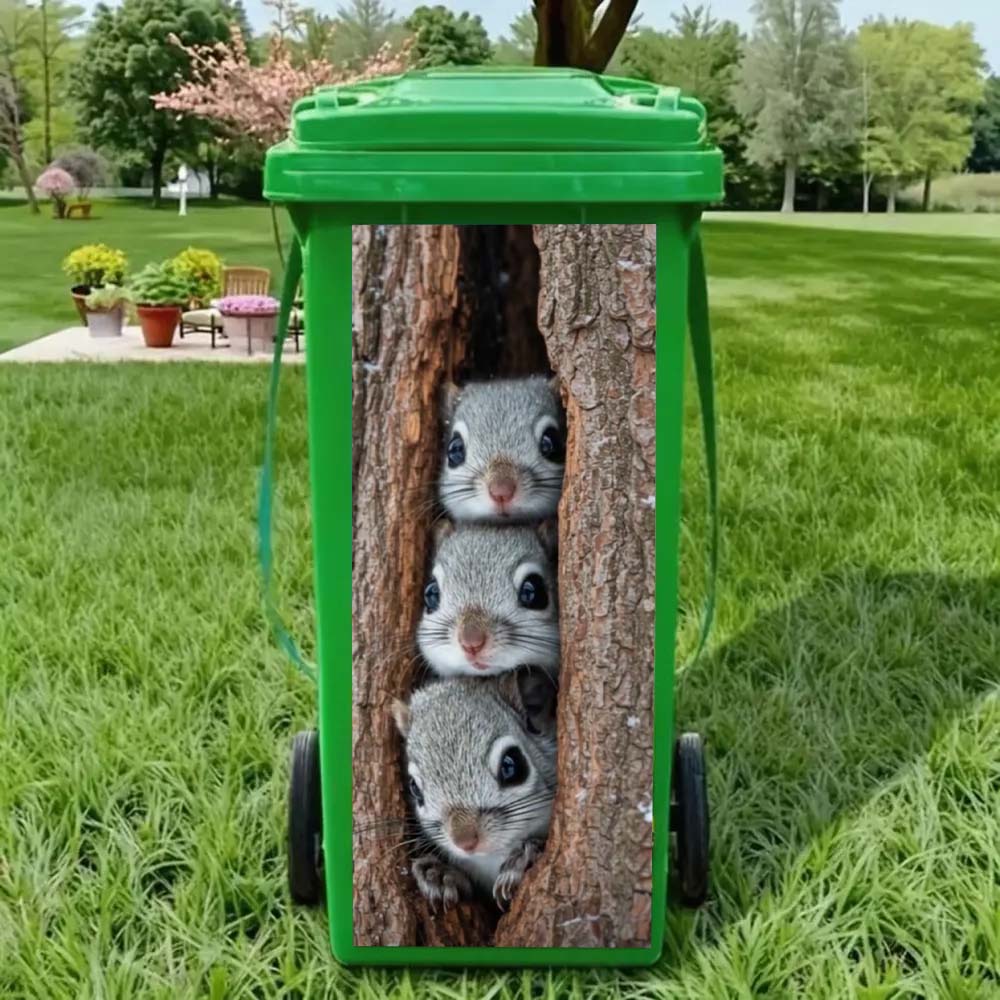 Funny Animal Bin Sticker – Make Your Trash Can Stand Out