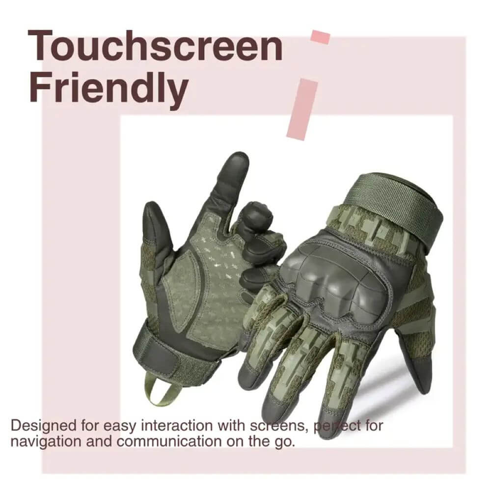 Tactical Touchscreen Gloves – Hard Knuckle Protection & Grip