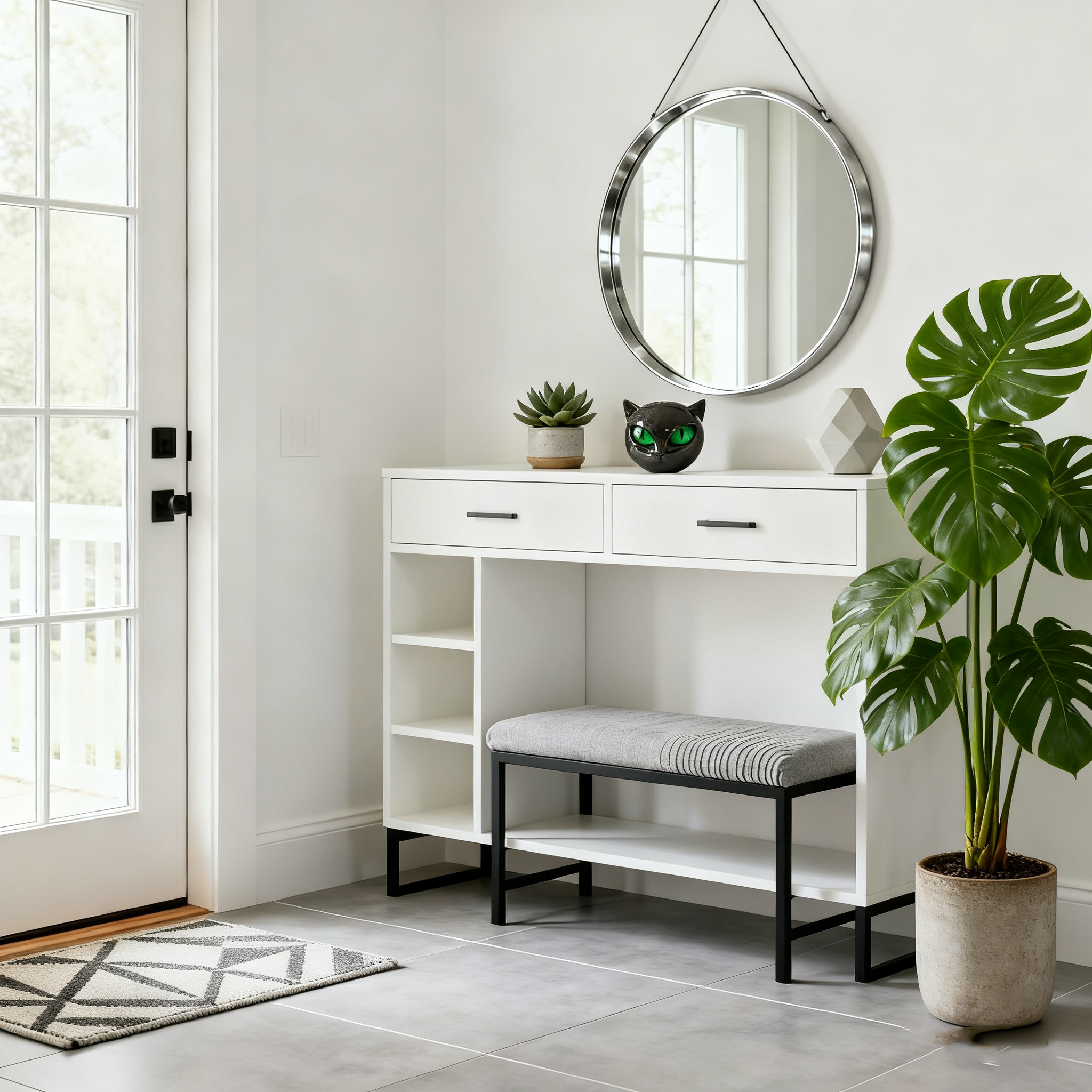 Luxury Black Cat Sculpture – Elegant Home Decor and Gift-Ready Art Piece