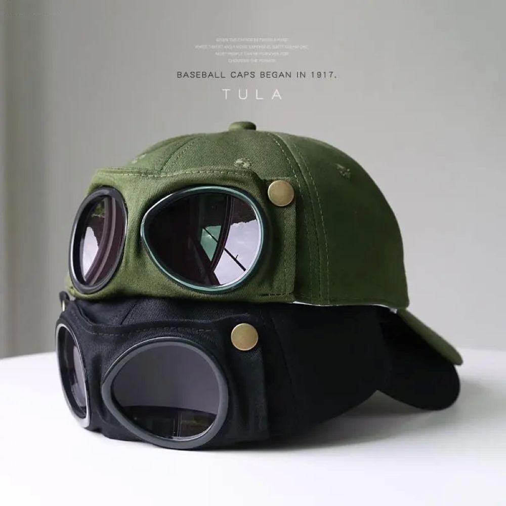 Pilot Baseball Cap with Goggles