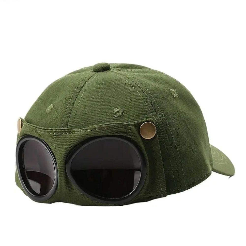 Pilot Baseball Cap with Goggles