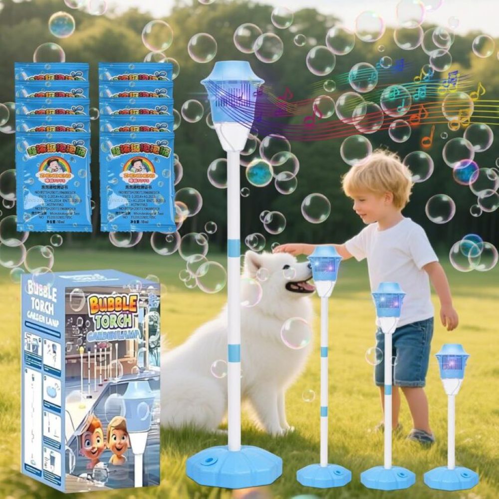 Tiki-Style Adjustable Bubble Machine with Lights & Music