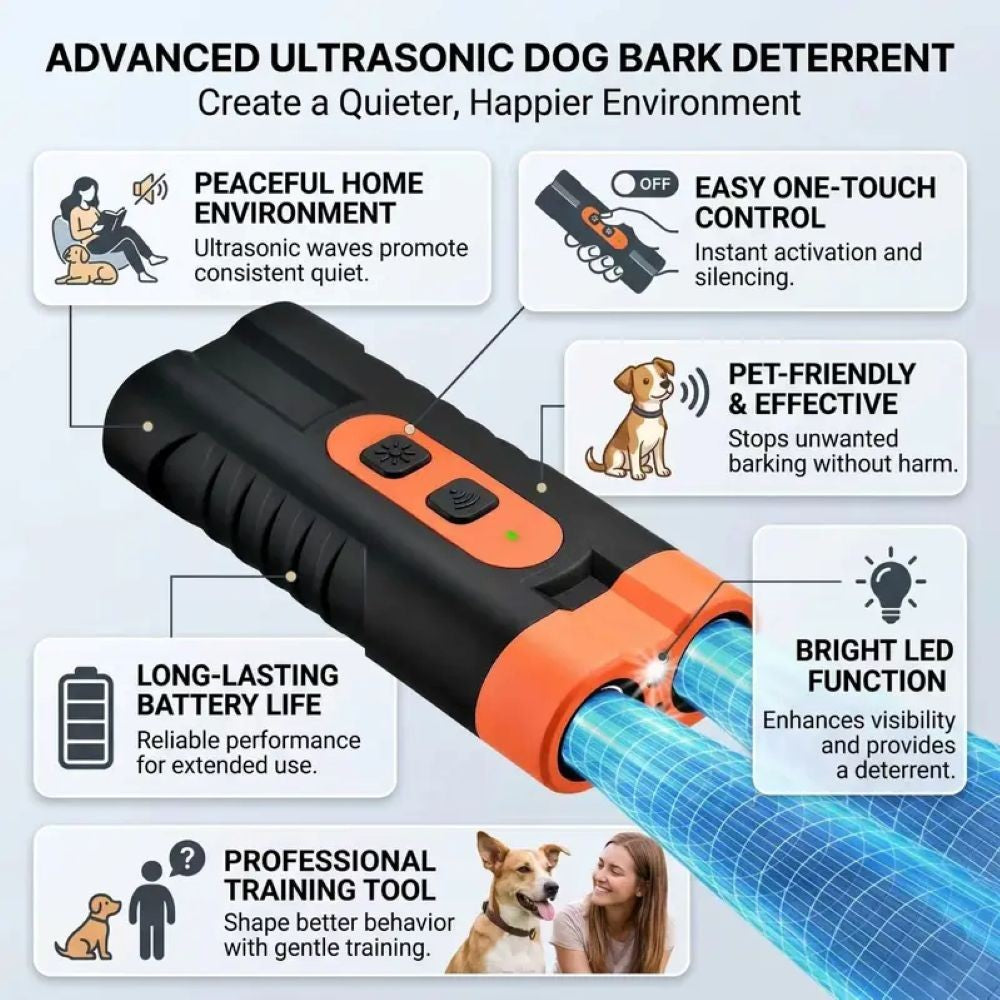 Ultrasonic Dog Bark Deterrent – Humane Training Without Shouting