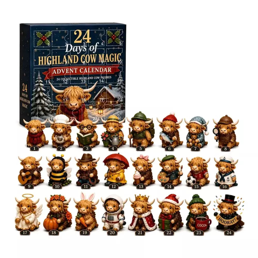 Christmas Gift--Highland Cow Advent Calendar 2026