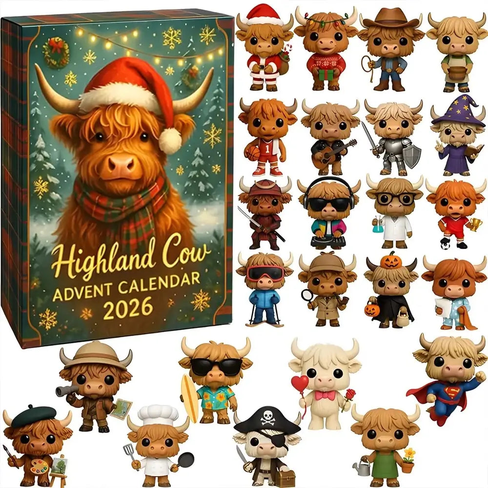 Christmas Gift--Highland Cow Advent Calendar 2026