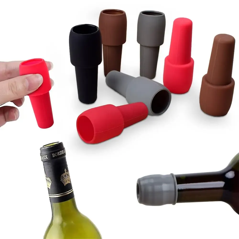 Airtight Reusable Silicone Wine & Champagne Bottle Stopper