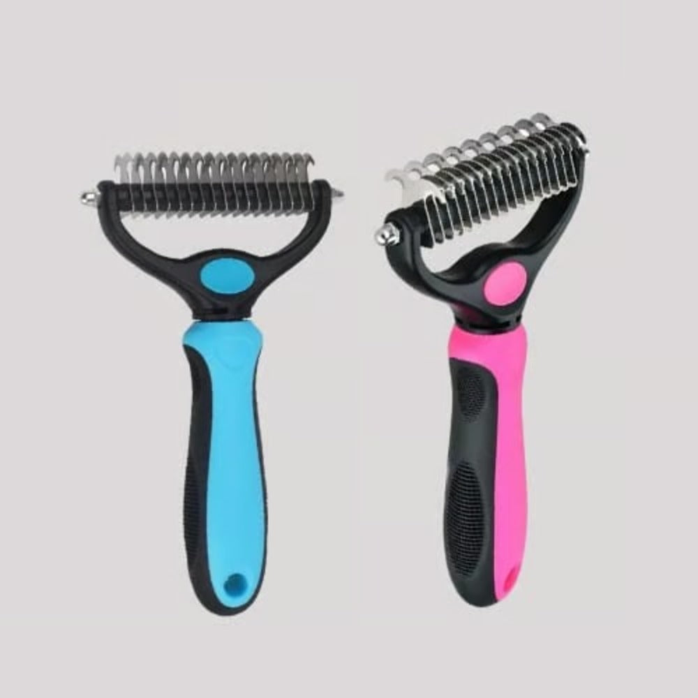 2-in-1 Pet Dematting & Deshedding Brush