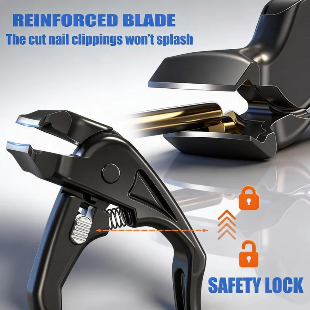 Heavy Duty Stainless Steel Nail Clippers – Precision Curved Blades for Thick & Tough Nails (Ergonomic & Easy Grip)