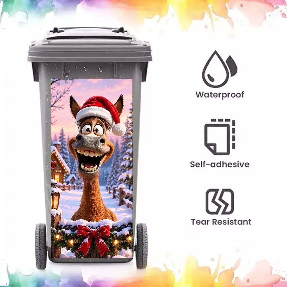 Waterproof PVC wheelie bin sticker for indoor and outdoor use