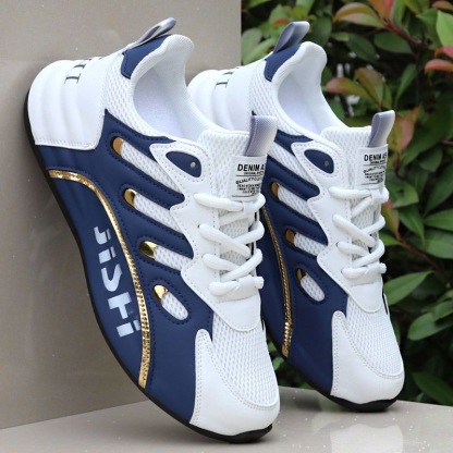 旋转纽扣男鞋2025夏季新款青少年气 垫运动鞋