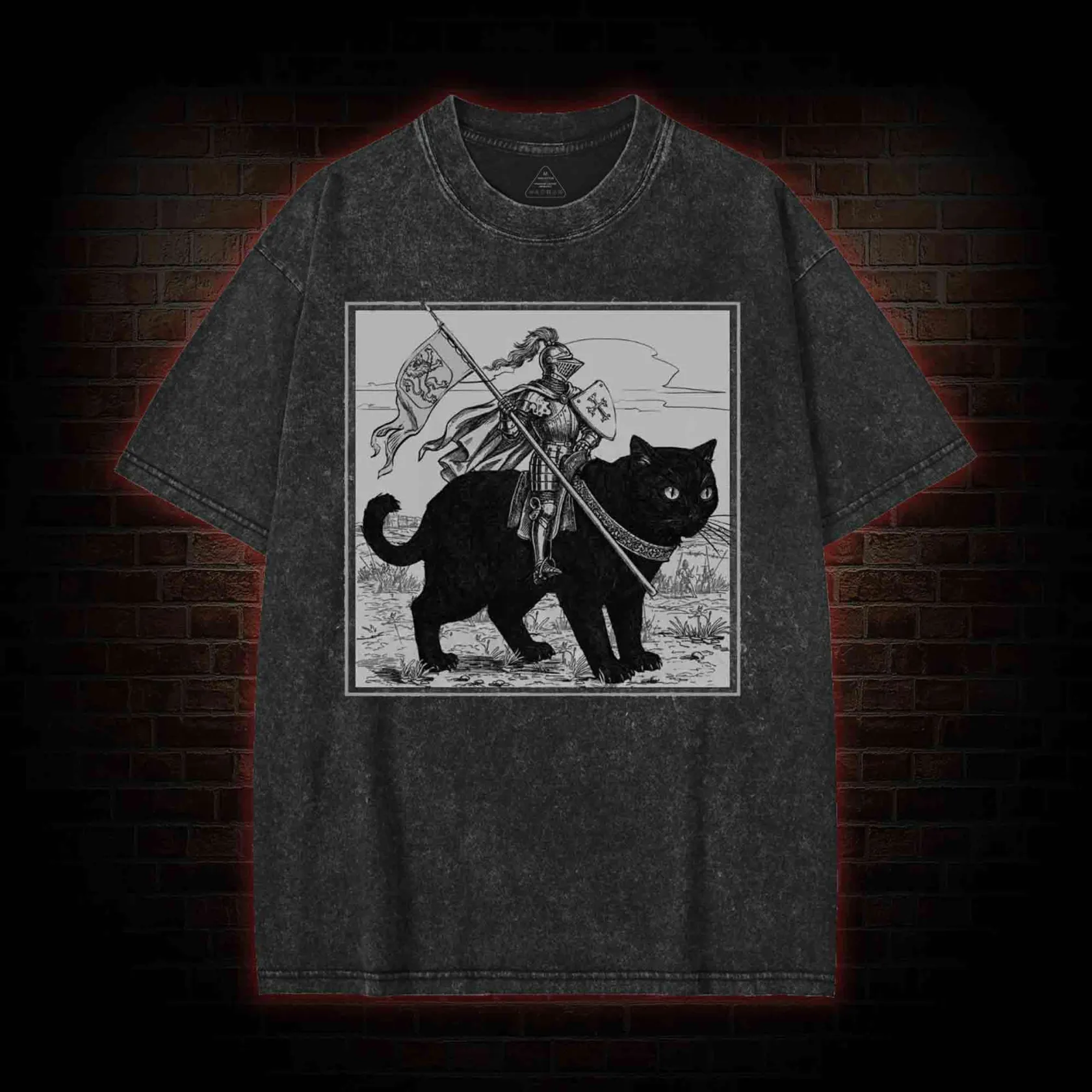 Medieval Knight Washed T-shirt