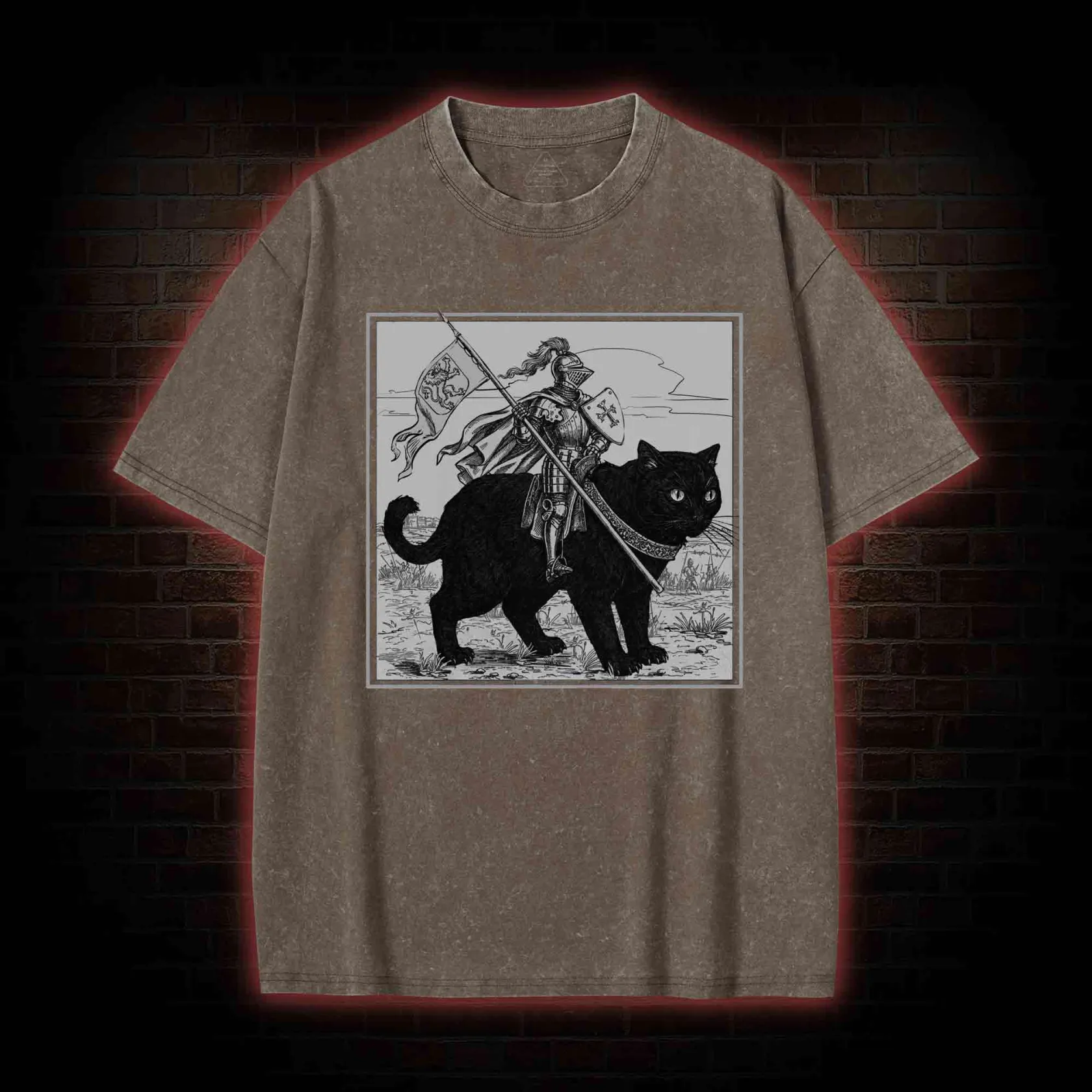 Medieval Knight Washed T-shirt
