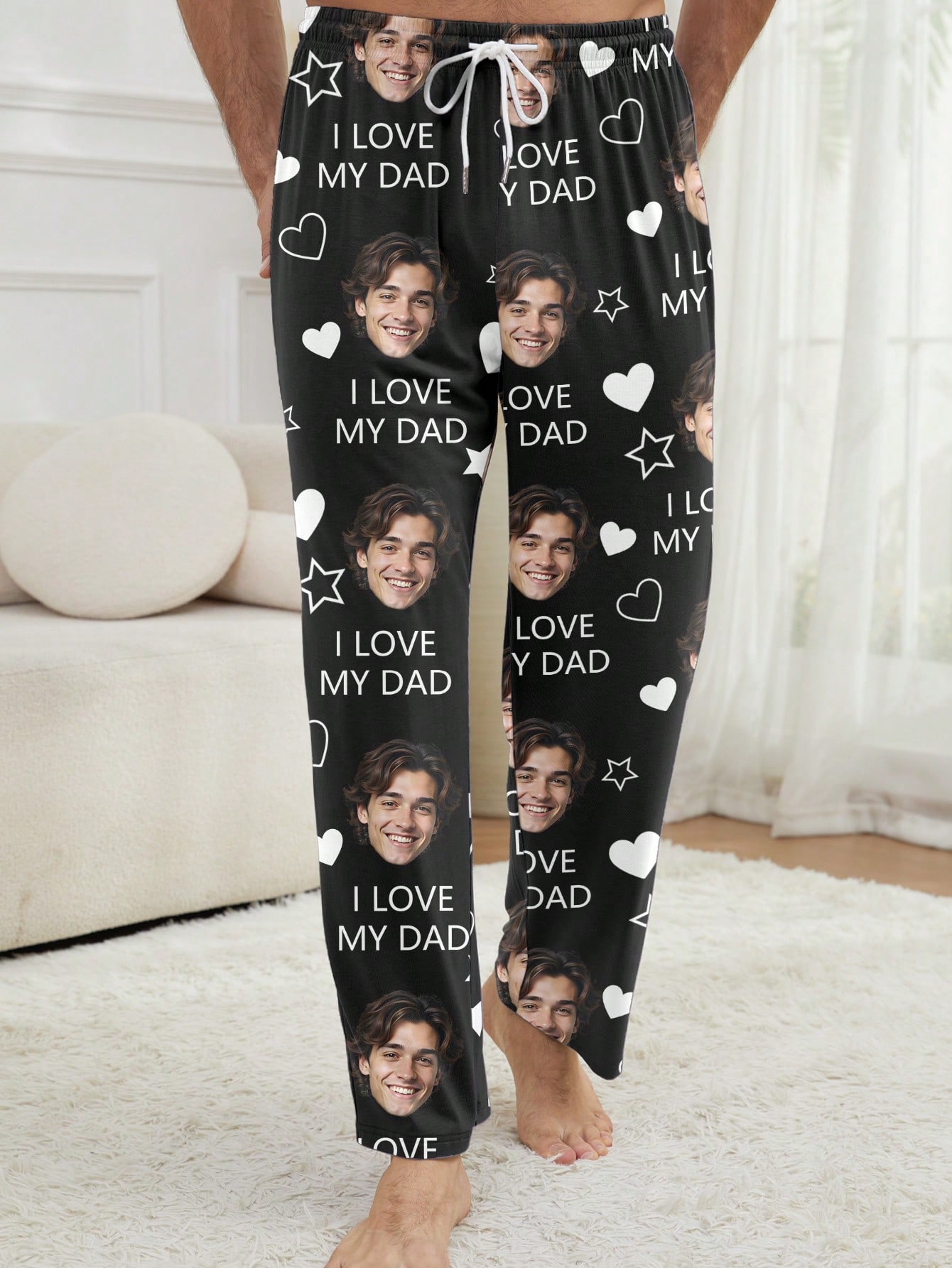 Men's personalized photo avatar pajama pants