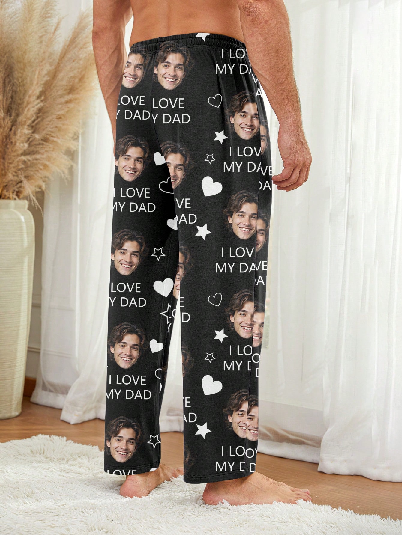 Men's personalized photo avatar pajama pants