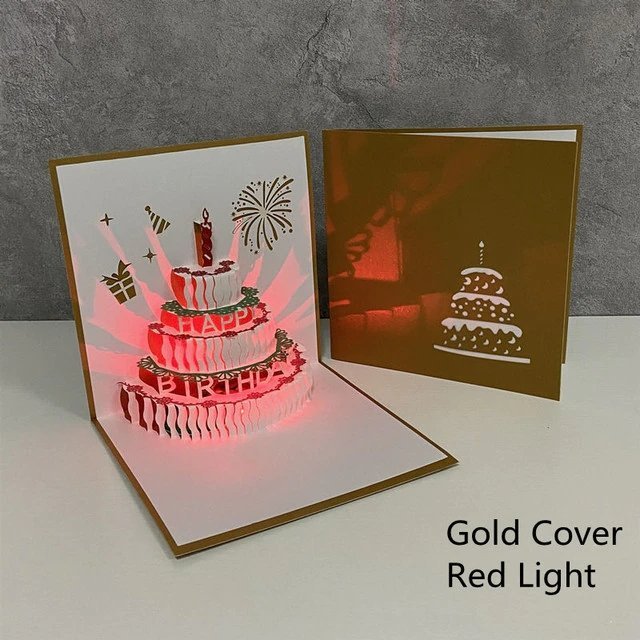 3D Pop-Up Birthday Cards With Music and Light