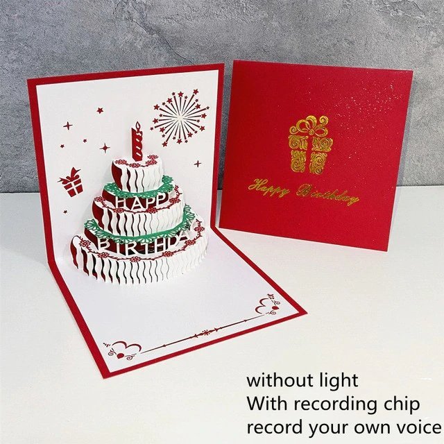 3D Pop-Up Birthday Cards With Music and Light