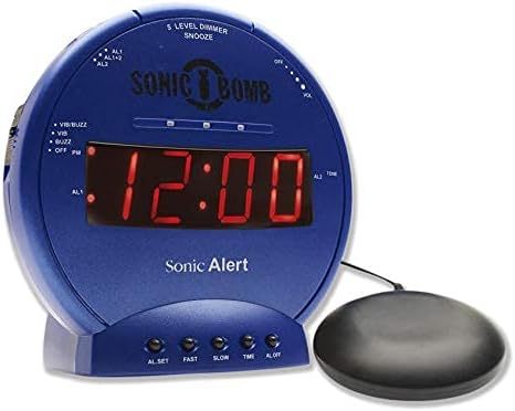 Loud Vibrating Alarm Clock for Heavy Sleepers, Bed Shaker Alarm Clock for Deaf and Hard of Hearing