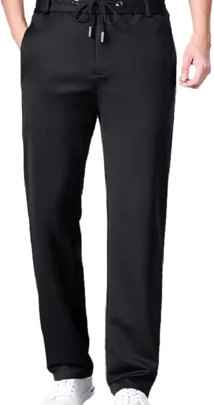 Mens Pants, Unisex Ultra Stretch Quick Drying Pants, Casual Straight Pants for Men