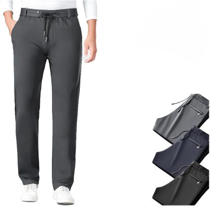 Mens Pants, Unisex Ultra Stretch Quick Drying Pants, Casual Straight Pants for Men