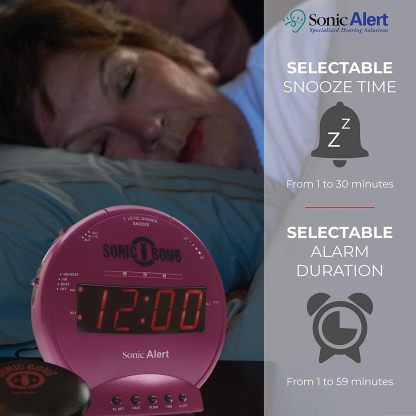 Loud Vibrating Alarm Clock for Heavy Sleepers, Bed Shaker Alarm Clock for Deaf and Hard of Hearing
