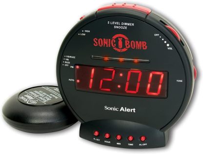 Loud Vibrating Alarm Clock for Heavy Sleepers, Bed Shaker Alarm Clock for Deaf and Hard of Hearing
