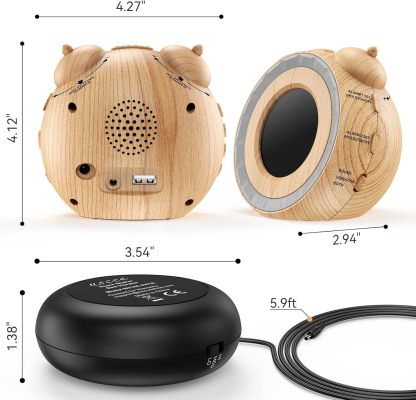Loud Dual Alarm Clock with Bed Shaker - 0-100% Dimmer, Vibrating Alarm Clock for Heavy Sleepers or Hearing Impaired, Easy to Set, USB Charging Port, Snooze, Battery Backup