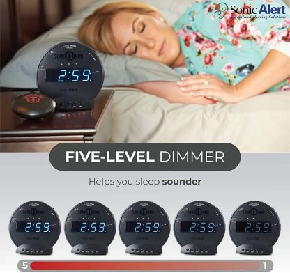 Loud Vibrating Alarm Clock for Heavy Sleepers, Bed Shaker Alarm Clock for Deaf and Hard of Hearing