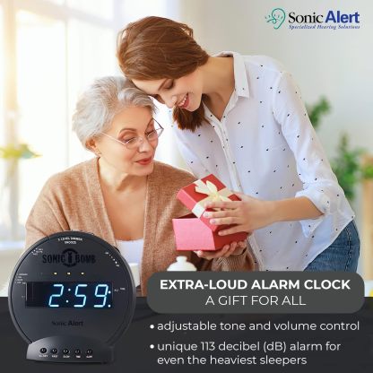 Loud Vibrating Alarm Clock for Heavy Sleepers, Bed Shaker Alarm Clock for Deaf and Hard of Hearing