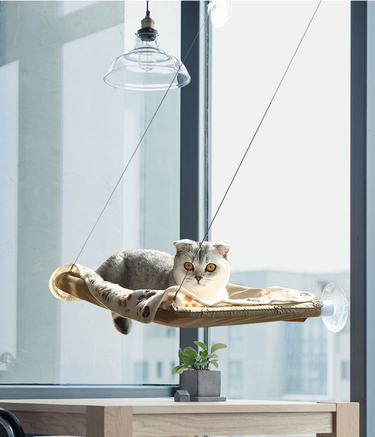 Cat Sunny Seat Window Mount Pet Cat Hammock Comfortable Cat Pet Bed Mat Cute Pet Hanging Beds Set Bearing 20kg