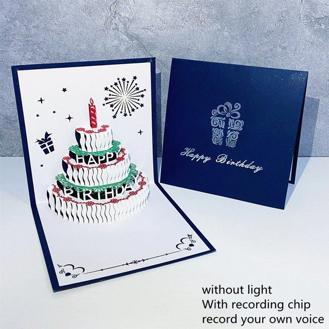 3D Pop-Up Birthday Cards With Music and Light