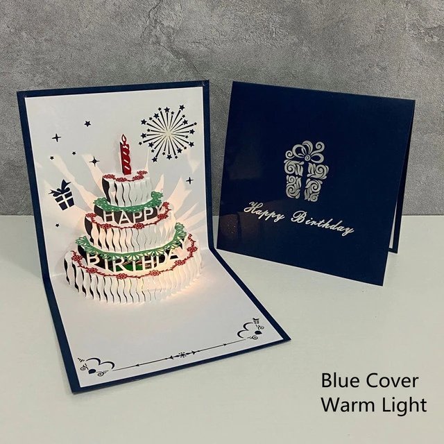 3D Pop-Up Birthday Cards With Music and Light