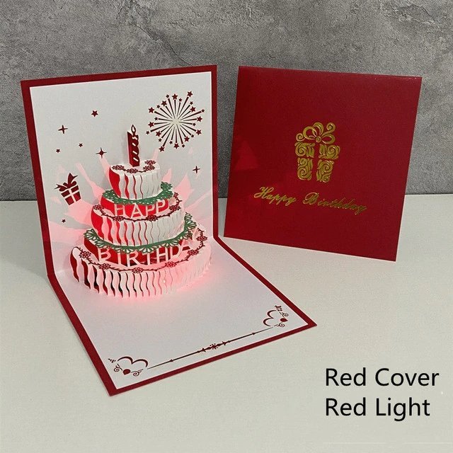3D Pop-Up Birthday Cards With Music and Light
