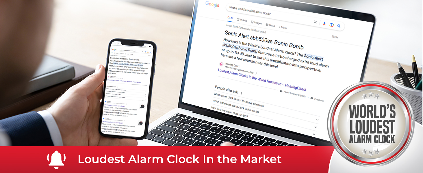 best alarm clock for heavy sleepers, sonic boom alarm clock, world's loudest alarm clock