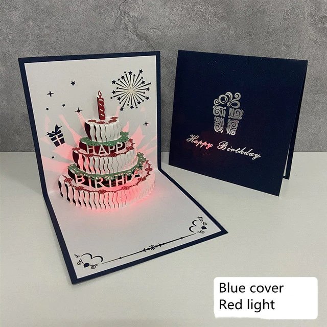 3D Pop-Up Birthday Cards With Music and Light