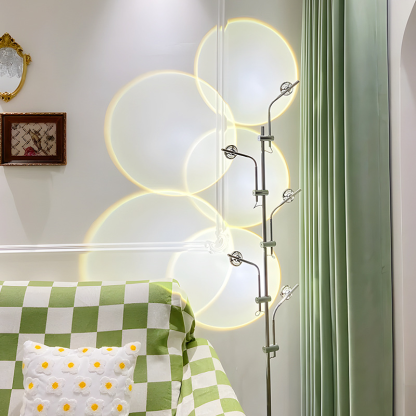 Light and shadow lamp living room light and shadow live room atmosphere atmosphere living room high-end 3-head 5-head light and shadow floor lamp