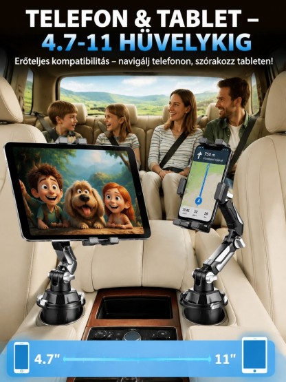 🚗 Univerzális Autós Pohártartó Tartó Telefonhoz és Tablethez – Maximum Stabilitás Rázkódás Nélkül!