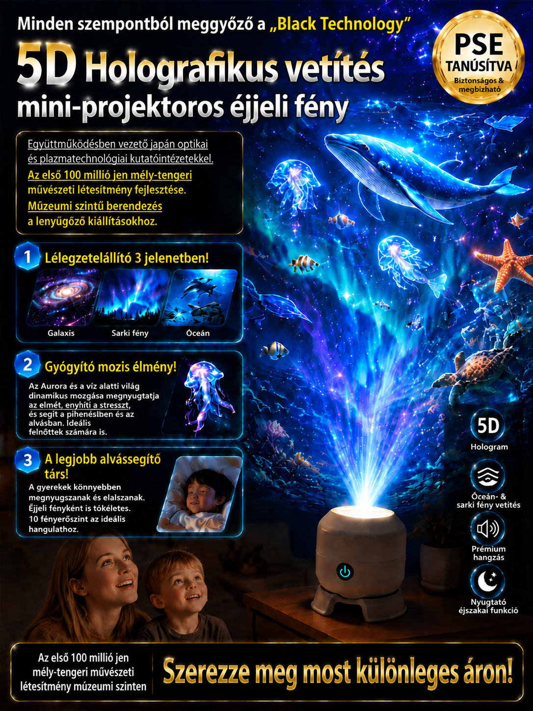 🌌 Varázsolja szobáját csodálatos galaxissá egyetlen másodperc alatt!